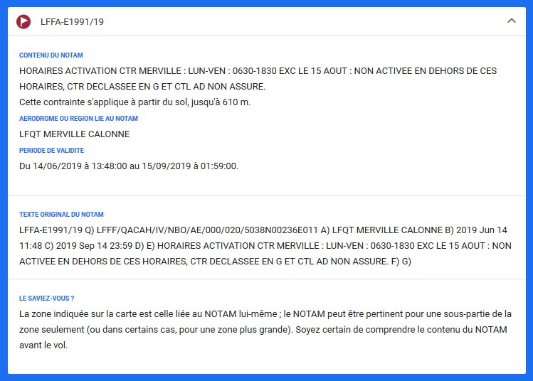 NOTAM décodé