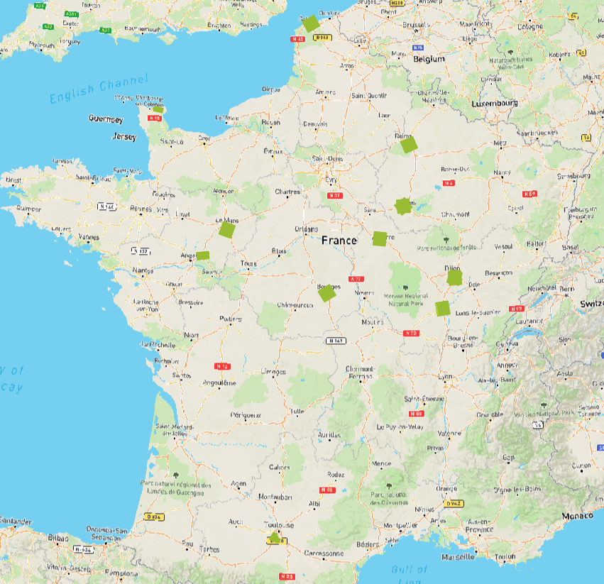 carte france aeroports Edeis