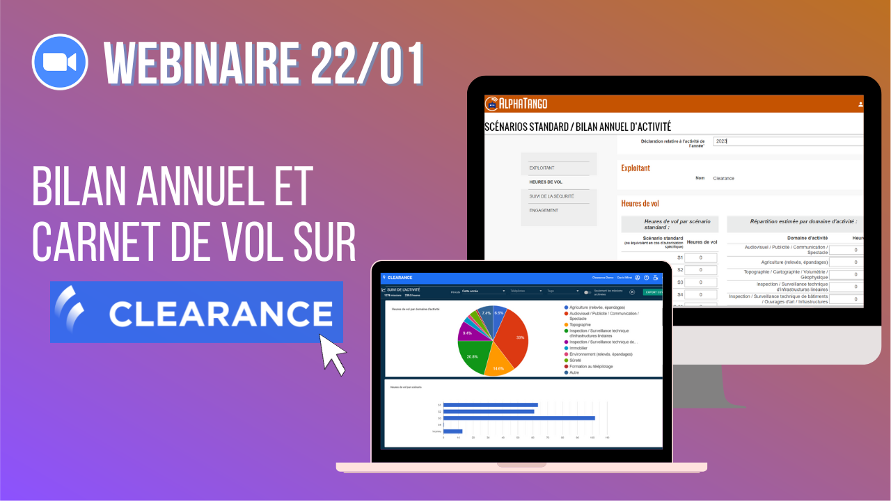 Webinaire : Bilan annuel d&rsquo;exploitant de drones